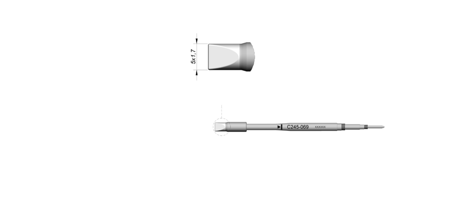 C245069 - Extra iron coated tip, special for robots